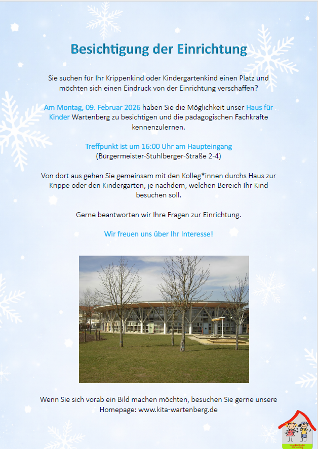 Mehr über den Artikel erfahren Besichtigung der Einrichtung